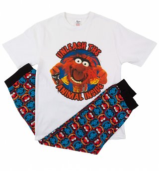 Men's Unleash The Animal Inside The Muppets Slogan Pyjamas Men's Unleash The Animal Inside The Muppets Slogan Pyjamas