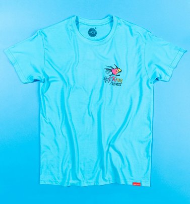 Men's Aqua Blue Hot Tuna T-Shirt with Back Print Men's Aqua Blue Hot Tuna T-Shirt with Back Print