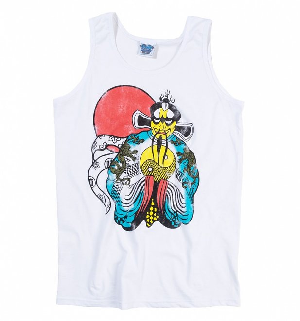 Men's Big Trouble In Little China Inspired White Vest Men's Big Trouble In Little China Inspired White Vest
