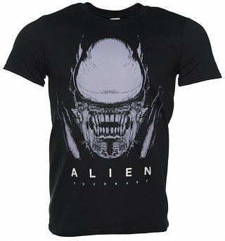 Men's Black Alien Covenant Head T-Shirt Men's Black Alien Covenant Head T-Shirt
