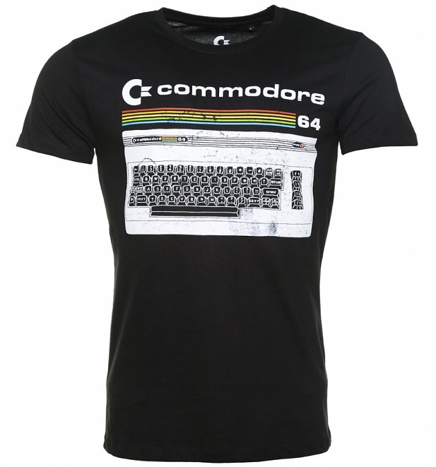 Men's Black Commodore 64 Classic Keyboard T-Shirt Men's Black Commodore 64 Classic Keyboard T-Shirt