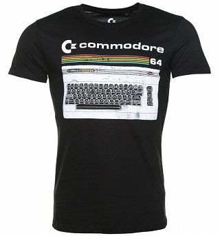 Men's Black Commodore 64 Classic Keyboard T-Shirt Men's Black Commodore 64 Classic Keyboard T-Shirt