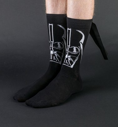 Black Darth Vader Socks With Cape from Difuzed Black Darth Vader Socks With Cape from Difuzed