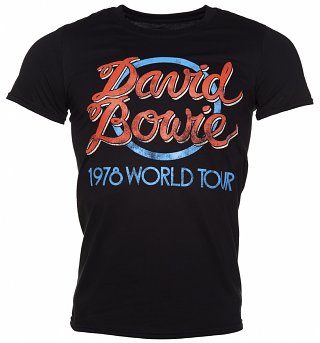Men's Black David Bowie 1978 World Tour T-Shirt Men's Black David Bowie 1978 World Tour T-Shirt