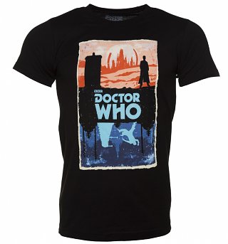 Men's Black Doctor Who Gallifrey And Skaro T-Shirt Men's Black Doctor Who Gallifrey And Skaro T-Shirt