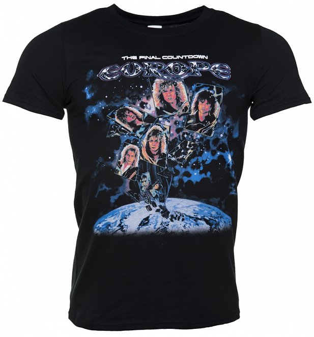 Men's Black Europe The Final Countdown T-Shirt Men's Black Europe The Final Countdown T-Shirt