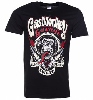 Men's Black Gas Monkey Lightning Bolts T-Shirt Men's Black Gas Monkey Lightning Bolts T-Shirt