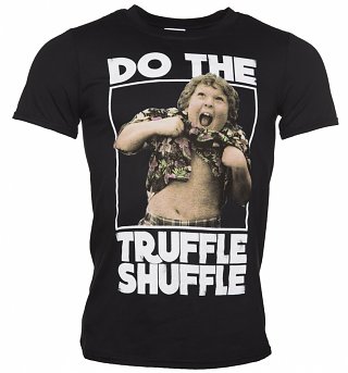 Men's Black Goonies Do The TruffleShuffle Slogan T-Shirt Men's Black Goonies Do The TruffleShuffle Slogan T-Shirt