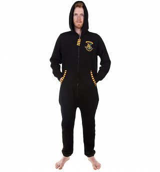 Men's Black Harry Potter Hogwarts Onesie Men's Black Harry Potter Hogwarts Onesie