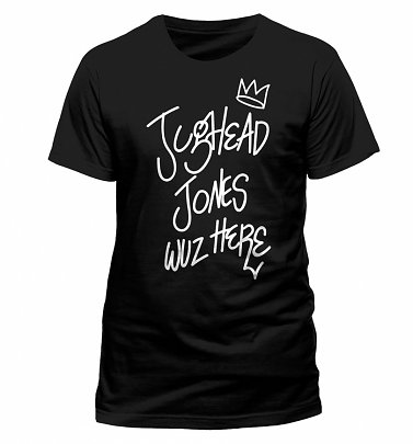 Men's Black Jughead Jones Wuz Here Riverdale T-Shirt Men's Black Jughead Jones Wuz Here Riverdale T-Shirt
