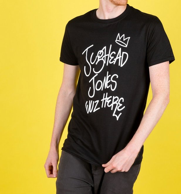 Men's Black Jughead Jones Wuz Here Riverdale T-Shirt Men's Black Jughead Jones Wuz Here Riverdale T-Shirt