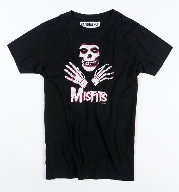 Men's Black Misfits Hands T-Shirt Men's Black Misfits Hands T-Shirt