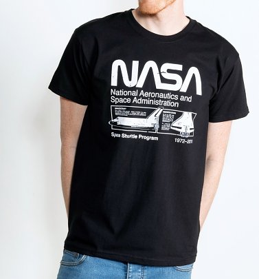 Men's Black Nasa Space Shuttle Program T-Shirt Men's Black Nasa Space Shuttle Program T-Shirt