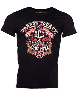 Men's Black Orange County Choppers Poker Run T-Shirt Men's Black Orange County Choppers Poker Run T-Shirt