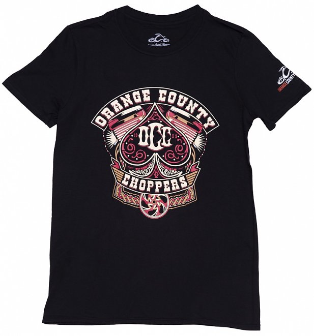 Men's Black Orange County Choppers Poker Run T-Shirt Men's Black Orange County Choppers Poker Run T-Shirt