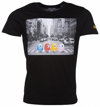 Men's Black Pac-Man Crossing T-Shirt Men's Black Pac-Man Crossing T-Shirt