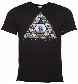 Men's Black Pink Floyd Triangle T-Shirt from Amplified Men's Black Pink Floyd Triangle T-Shirt from Amplified
