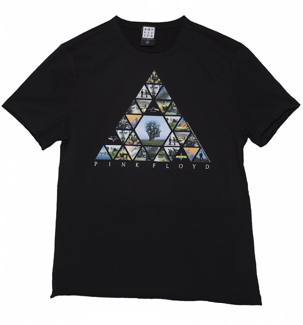 Men's Black Pink Floyd Triangle T-Shirt from Amplified Men's Black Pink Floyd Triangle T-Shirt from Amplified