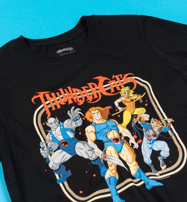 Men S Black Retro Thundercats Group T Shirt