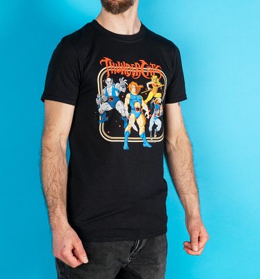 Men's Black Retro ThunderCats Group T-Shirt Men's Black Retro ThunderCats Group T-Shirt