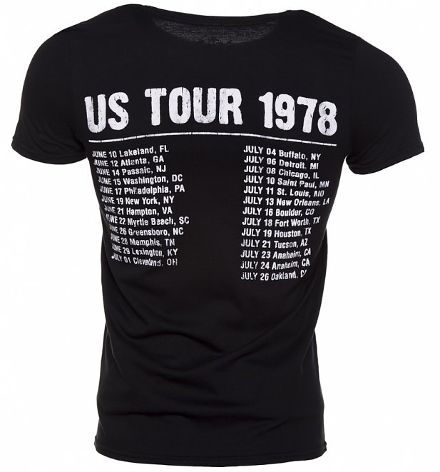 Men's Black Rolling Stones 1978 Tour T-Shirt Men's Black Rolling Stones 1978 Tour T-Shirt