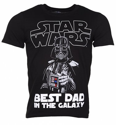 Men's Black Star Wars Best Dad In The Galaxy T-Shirt Men's Black Star Wars Best Dad In The Galaxy T-Shirt