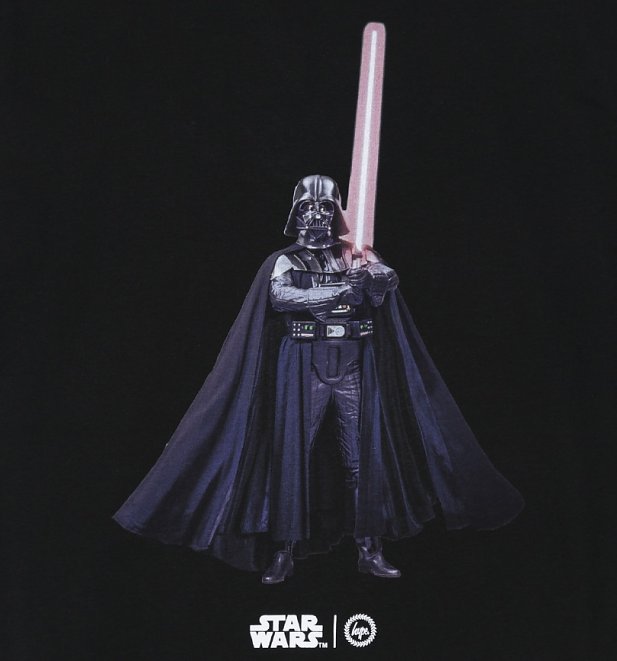 Men's Black Star Wars Darth Vader Darkside T-Shirt from Hype Men's Black Star Wars Darth Vader Darkside T-Shirt from Hype