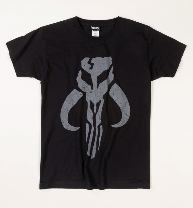 Men's Black Star Wars Mandalorian Crest T-Shirt