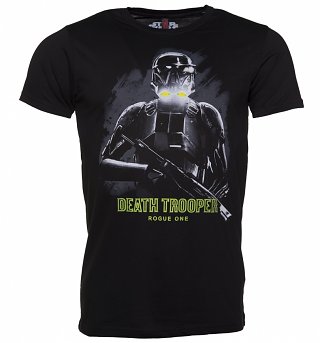 Men's Black Star Wars Rogue One Death Trooper T-Shirt Men's Black Star Wars Rogue One Death Trooper T-Shirt