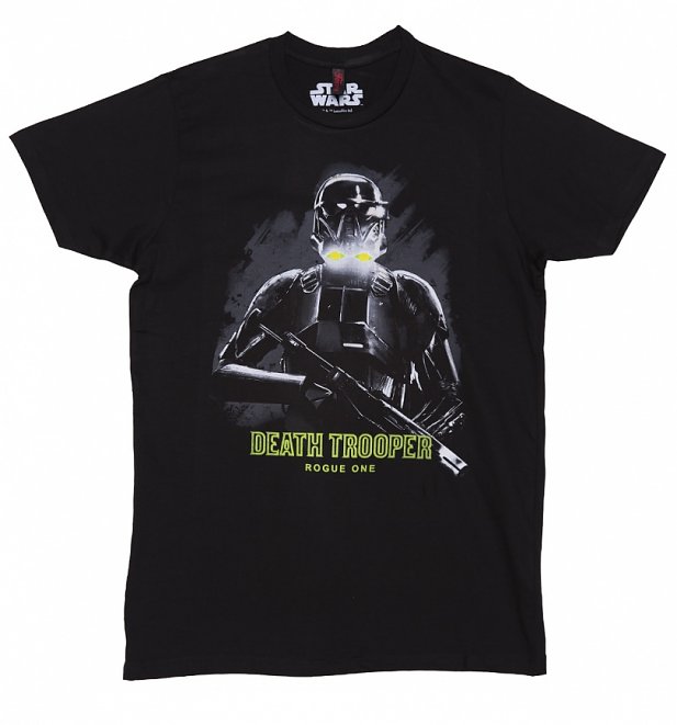 Men's Black Star Wars Rogue One Death Trooper T-Shirt Men's Black Star Wars Rogue One Death Trooper T-Shirt
