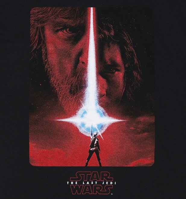 Men's Black Star Wars VIII The Last Jedi Poster T-Shirt Men's Black Star Wars VIII The Last Jedi Poster T-Shirt