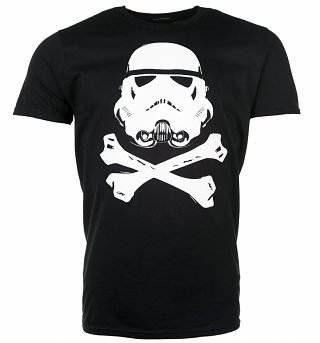 Men's Black Stormtrooper Helmet and Crossbones T-Shirt Men's Black Stormtrooper Helmet and Crossbones T-Shirt