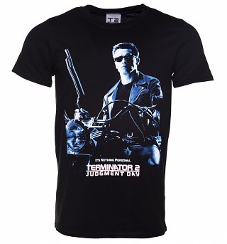 Men's Black Terminator 2 Judgement Day T-Shirt Men's Black Terminator 2 Judgement Day T-Shirt