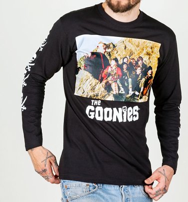 Men's Black The Goonies Long Sleeve T-Shirt Men's Black The Goonies Long Sleeve T-Shirt