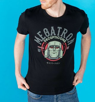 Men's Black Transformers Megatron T-Shirt from Difuzed Men's Black Transformers Megatron T-Shirt from Difuzed