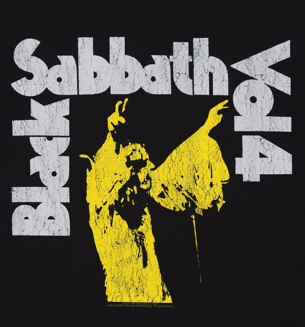 Men's Black Vol.4 Black Sabbath T-Shirt from Amplified Men's Black Vol.4 Black Sabbath T-Shirt from Amplified