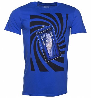 Men's Blue Doctor Who TARDIS Swirl T-Shirt Men's Blue Doctor Who TARDIS Swirl T-Shirt