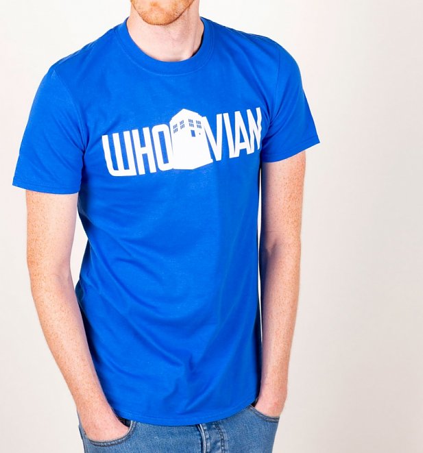 Men's Blue Doctor Who Whovian T-Shirt