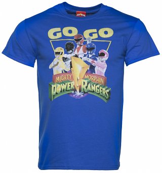 Men's Blue Go Go Power Rangers T-Shirt Men's Blue Go Go Power Rangers T-Shirt
