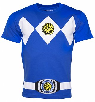 Men's Blue Power Rangers Costume T-Shirt Men's Blue Power Rangers Costume T-Shirt