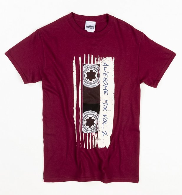 Men's Burgundy Marvel Comics Guardians Of The Galaxy Mix Tape Vol 2 T-Shirt Men's Burgundy Marvel Comics Guardians Of The Galaxy Mix Tape Vol 2 T-Shirt