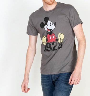 Men's Charcoal Disney Mickey Mouse 1928 T-Shirt Men's Charcoal Disney Mickey Mouse 1928 T-Shirt