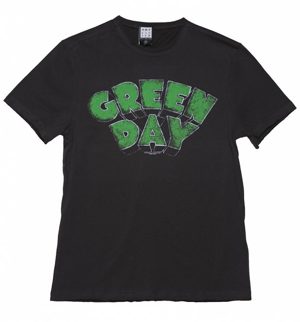 Men's Charcoal Green Day Logo TShirt from Amplified