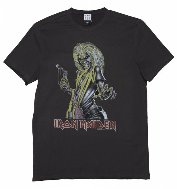 Men's Charcoal Iron Maiden Killers T-Shirt from Amplified Men's Charcoal Iron Maiden Killers T-Shirt from Amplified