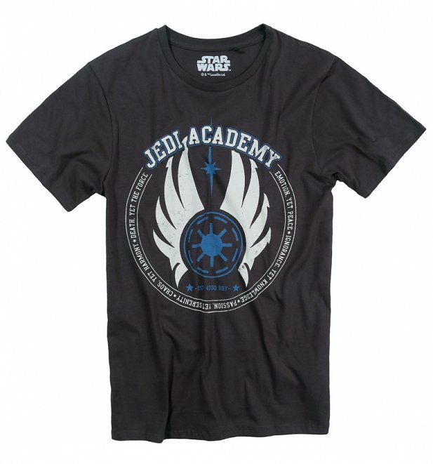 Men's Charcoal Jedi Academy Star Wars T-Shirt Men's Charcoal Jedi Academy Star Wars T-Shirt