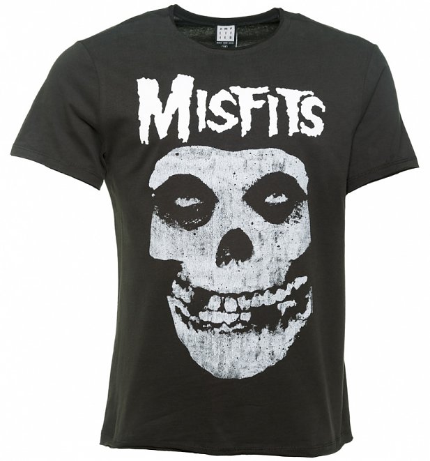 Men's Charcoal Misfits Skull T-Shirt from Amplified