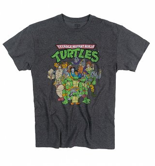 Men's Charcoal Teenage Mutant Ninja Turtles Cast T-Shirt Men's Charcoal Teenage Mutant Ninja Turtles Cast T-Shirt