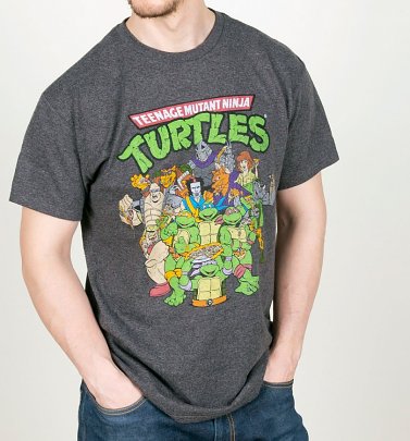 Men's Charcoal Teenage Mutant Ninja Turtles Cast T-Shirt Men's Charcoal Teenage Mutant Ninja Turtles Cast T-Shirt