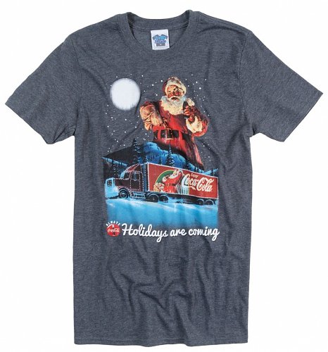 Men's Coca-Cola Holidays Are Coming Christmas T-Shirt Men's Coca-Cola Holidays Are Coming Christmas T-Shirt