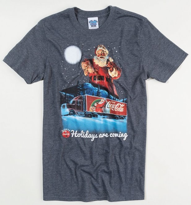 Men's Coca-Cola Holidays Are Coming Christmas T-Shirt Men's Coca-Cola Holidays Are Coming Christmas T-Shirt